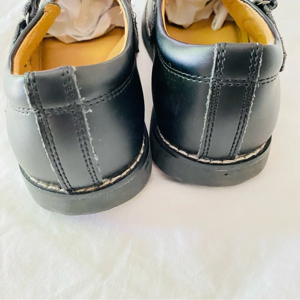 BKs GIRLS Black Shoes Strap Mary Janes Buckle Velcro School Uniform